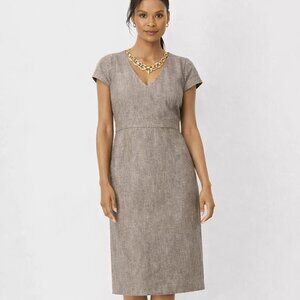 Chapter One Linen and cotton sheath dress, fully lined